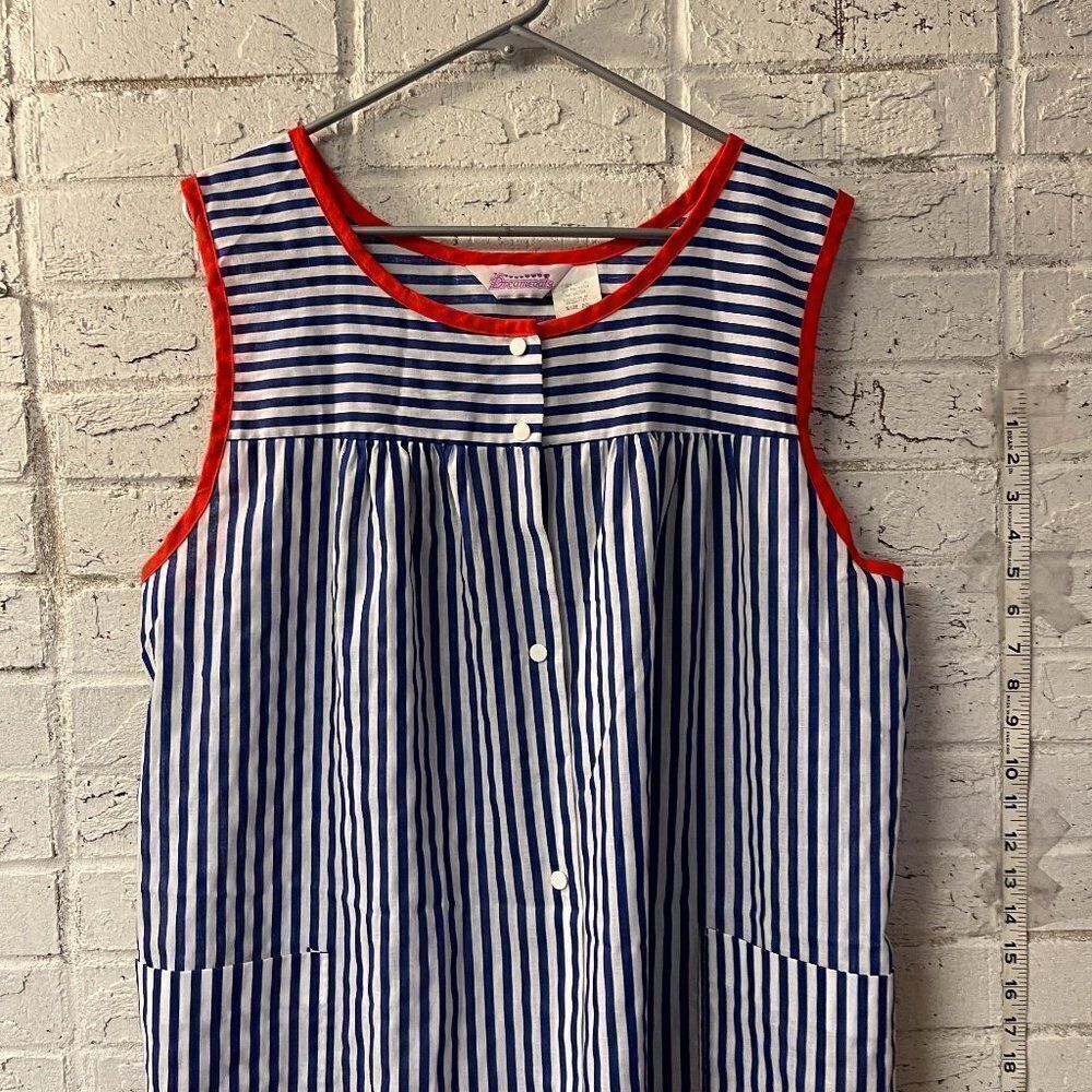 Dreamcoats  Vintage Striped House Coat Plus Size Curvy 20W